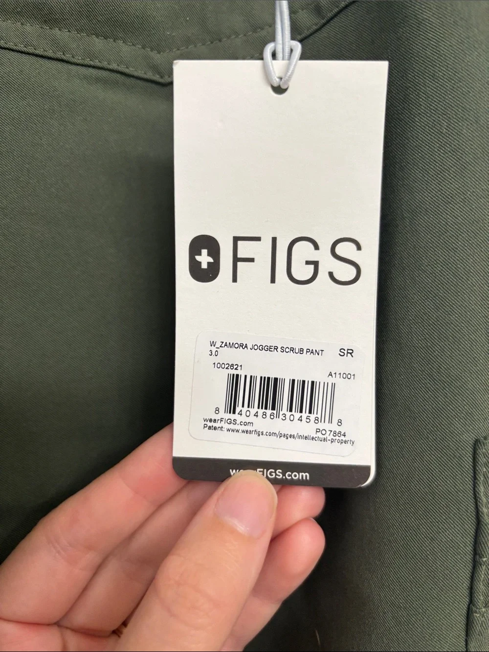 NEW FIGS: Women's Spruce Green Jogger Pants with Orange Drawstring